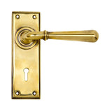 From The Anvil - Aged Brass Newbury Lever Lock Set | Sku. 91414 | Trade Door Handles.