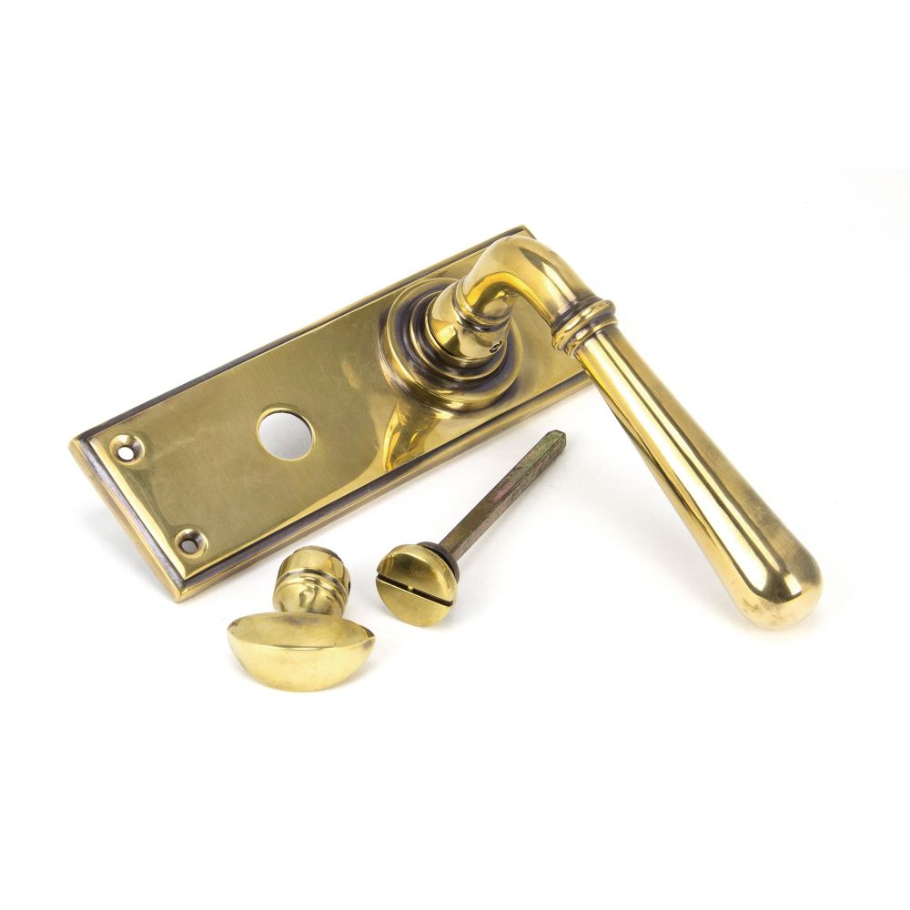 From The Anvil - Aged Brass Newbury Lever Bathroom Set | Sku. 91416 | Trade Door Handles.
