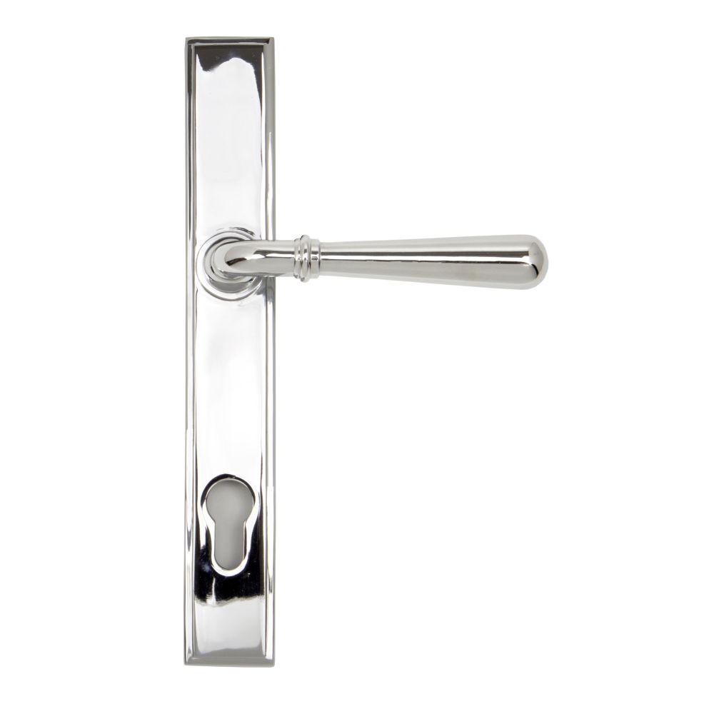 From The Anvil - Polished Chrome Newbury Slimline Lever Espag. Lock Set | Sku. 91420 | Trade Door Handles.
