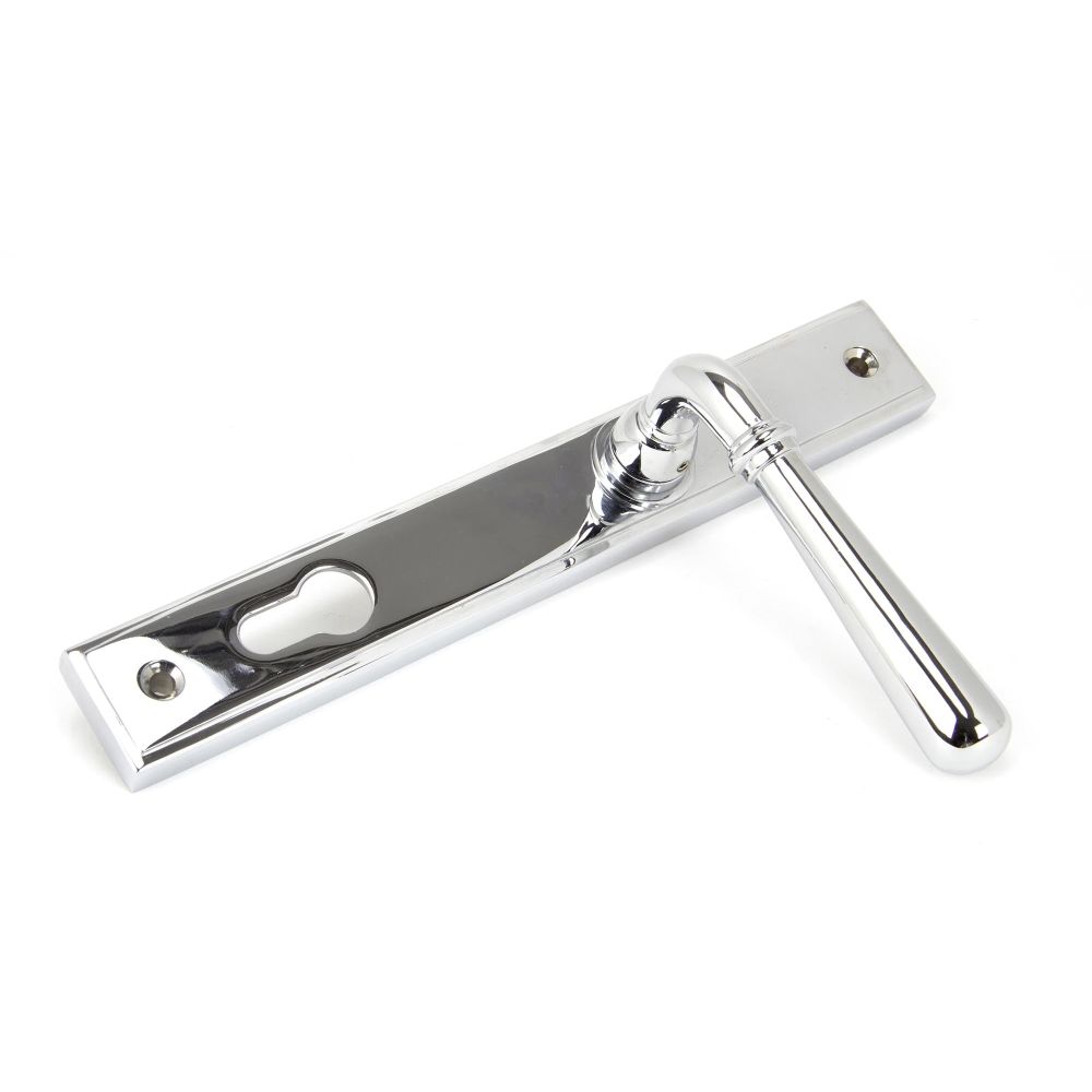 From The Anvil - Polished Chrome Newbury Slimline Lever Espag. Lock Set | Sku. 91420 | Trade Door Handles.