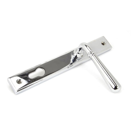 From The Anvil - Polished Chrome Newbury Slimline Lever Espag. Lock Set | Sku. 91420 | Trade Door Handles.
