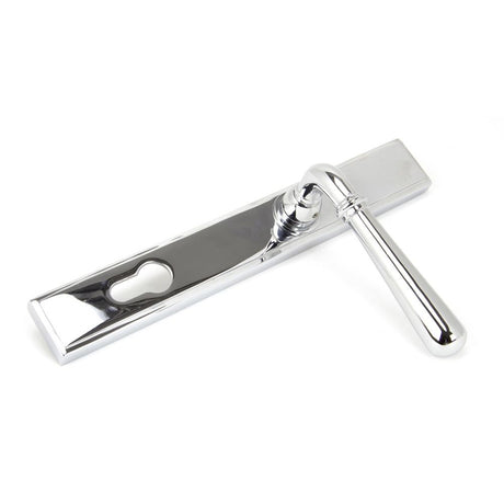 From The Anvil - Polished Chrome Newbury Slimline Lever Espag. Lock Set | Sku. 91420 | Trade Door Handles.