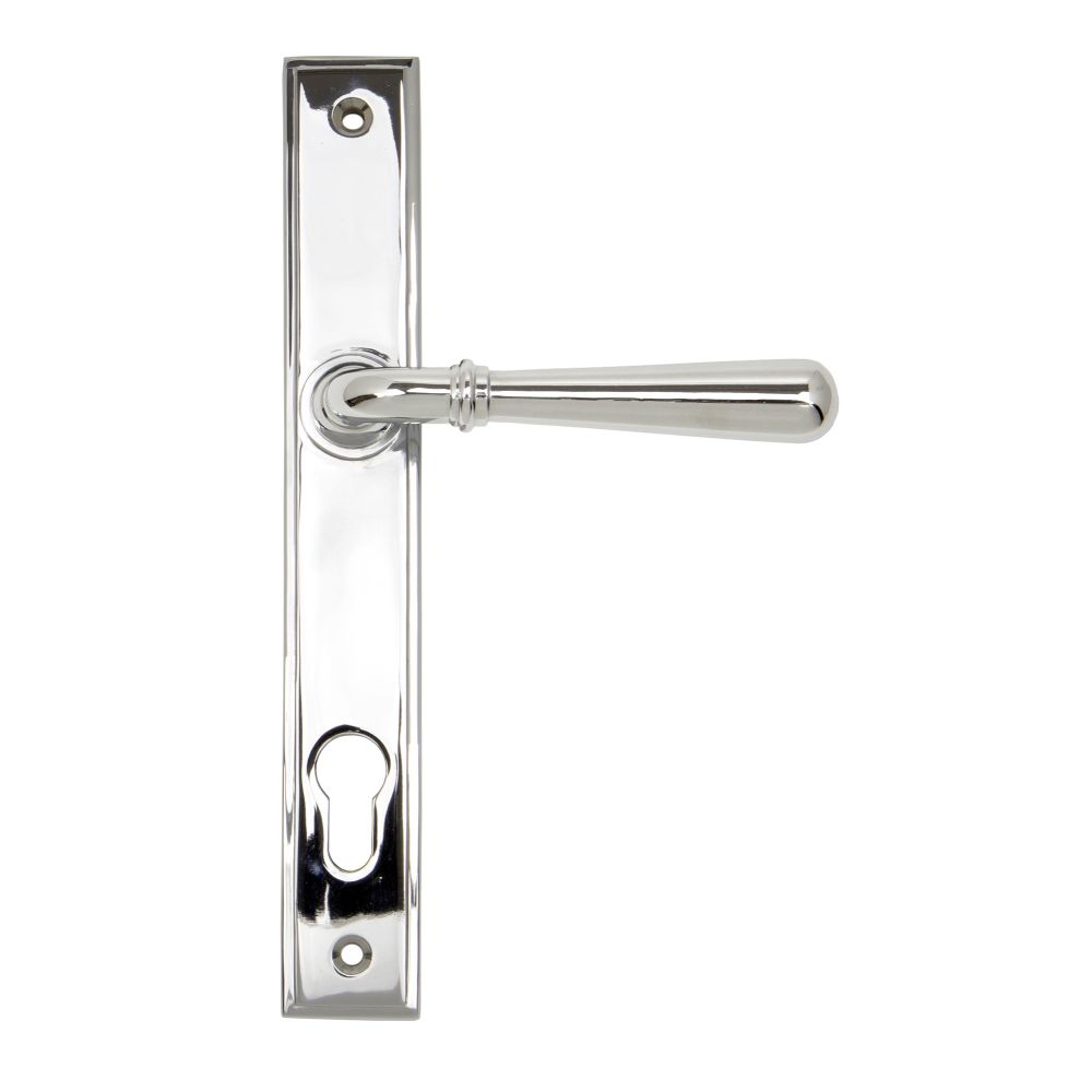 From The Anvil - Polished Chrome Newbury Slimline Lever Espag. Lock Set | Sku. 91420 | Trade Door Handles.