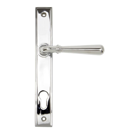 From The Anvil - Polished Chrome Newbury Slimline Lever Espag. Lock Set | Sku. 91420 | Trade Door Handles.