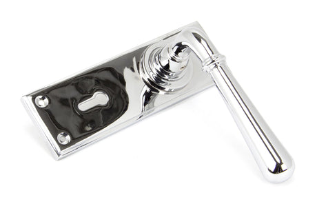 From The Anvil - Polished Chrome Newbury Lever Lock Set | Sku. 91421 | Trade Door Handles.