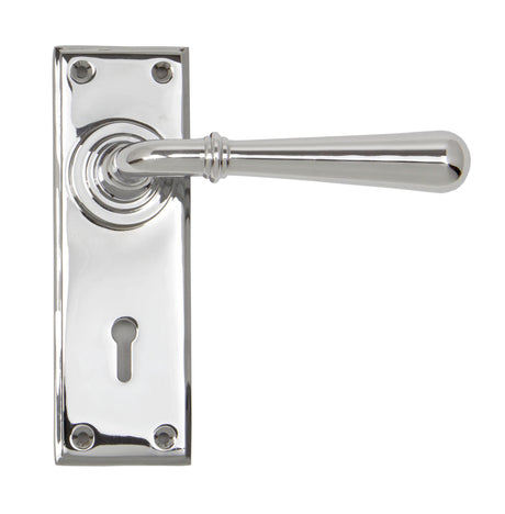 From The Anvil - Polished Chrome Newbury Lever Lock Set | Sku. 91421 | Trade Door Handles.