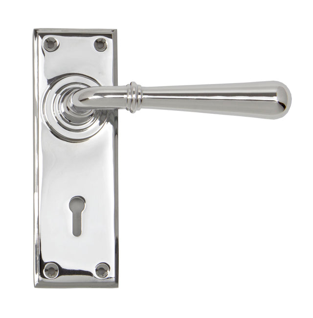 From The Anvil - Polished Chrome Newbury Lever Lock Set | Sku. 91421 | Trade Door Handles.