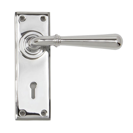 From The Anvil - Polished Chrome Newbury Lever Lock Set | Sku. 91421 | Trade Door Handles.