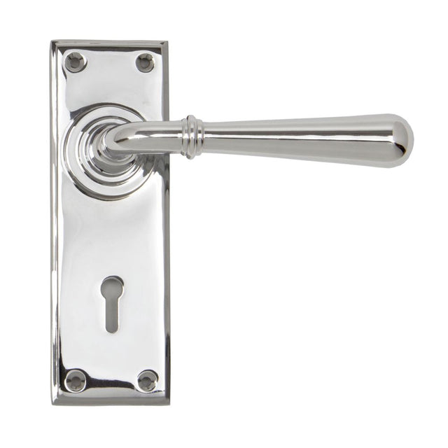 From The Anvil - Polished Chrome Newbury Lever Lock Set | Sku. 91421 | Trade Door Handles.