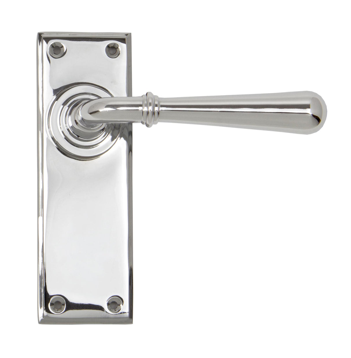 From The Anvil - Polished Chrome Newbury Lever Latch Set | Sku. 91422 | Trade Door Handles.