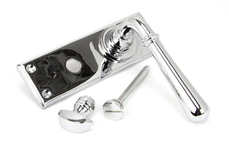 From The Anvil - Polished Chrome Newbury Lever Bathroom Set | Sku. 91423 | Trade Door Handles.