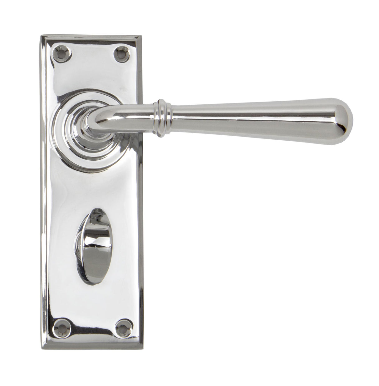 From The Anvil - Polished Chrome Newbury Lever Bathroom Set | Sku. 91423 | Trade Door Handles.