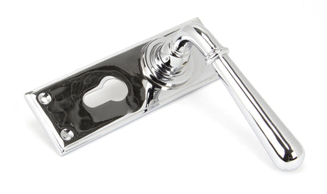 From The Anvil - Polished Chrome Newbury Lever Euro Lock Set | Sku. 91424 | Trade Door Handles.