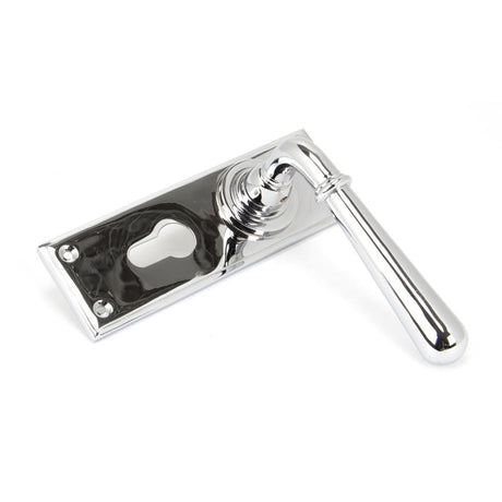 From The Anvil - Polished Chrome Newbury Lever Euro Lock Set | Sku. 91424 | Trade Door Handles.