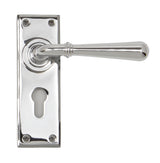 From The Anvil - Polished Chrome Newbury Lever Euro Lock Set | Sku. 91424 | Trade Door Handles.