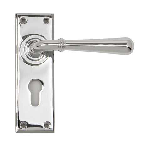 From The Anvil - Polished Chrome Newbury Lever Euro Lock Set | Sku. 91424 | Trade Door Handles.