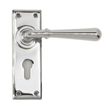 From The Anvil - Polished Chrome Newbury Lever Euro Lock Set | Sku. 91424 | Trade Door Handles.