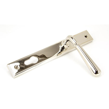 From The Anvil - Polished Nickel Newbury Slimline Lever Espag. Lock Set | Sku. 91427 | Trade Door Handles.