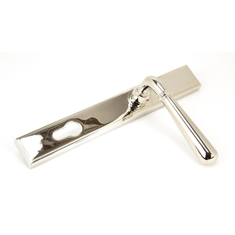 From The Anvil - Polished Nickel Newbury Slimline Lever Espag. Lock Set | Sku. 91427 | Trade Door Handles.
