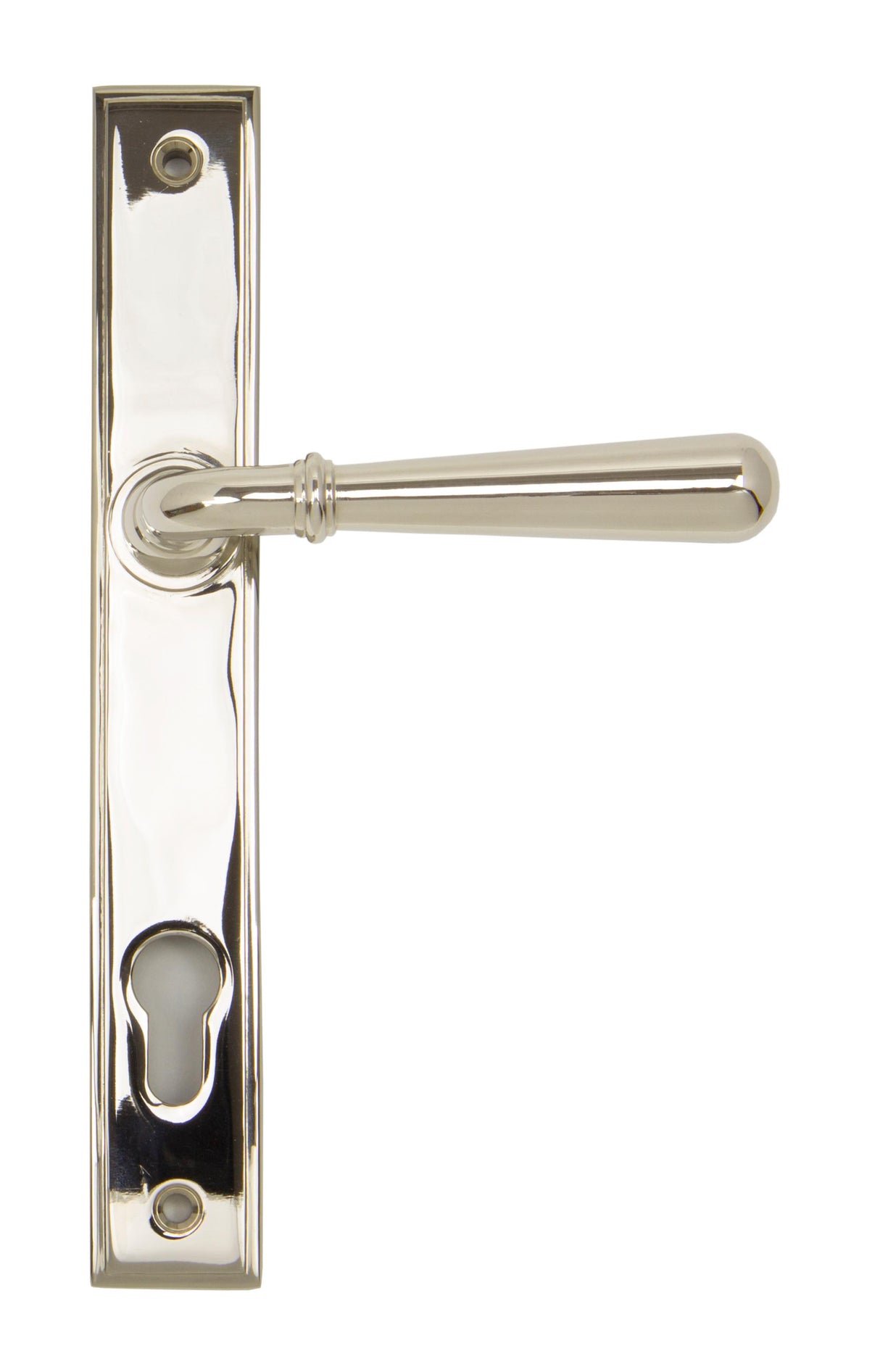 From The Anvil - Polished Nickel Newbury Slimline Lever Espag. Lock Set | Sku. 91427 | Trade Door Handles.