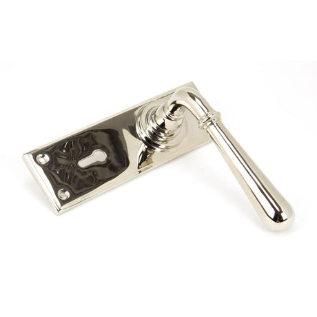 From The Anvil - Polished Nickel Newbury Lever Lock Set | Sku. 91428 | Trade Door Handles.