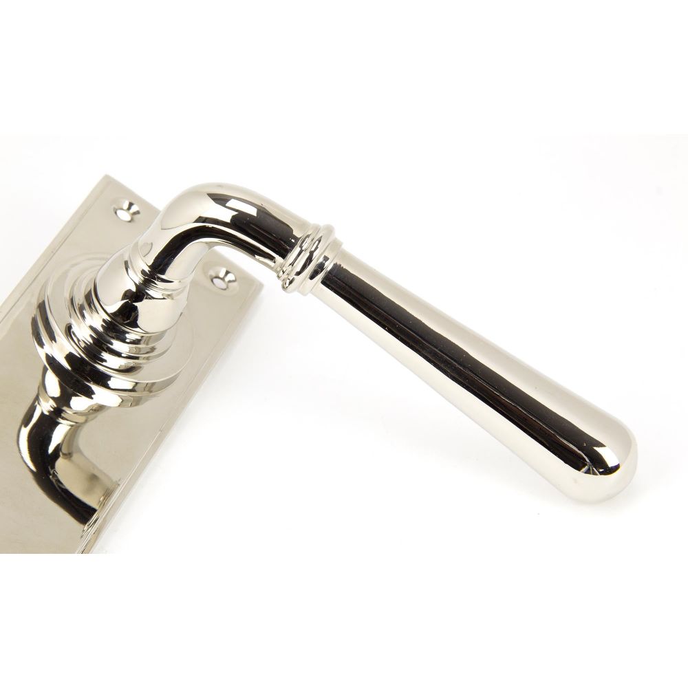 From The Anvil - Polished Nickel Newbury Lever Lock Set | Sku. 91428 | Trade Door Handles.