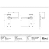 From The Anvil - Polished Nickel Newbury Lever Lock Set | Sku. 91428 | Trade Door Handles.