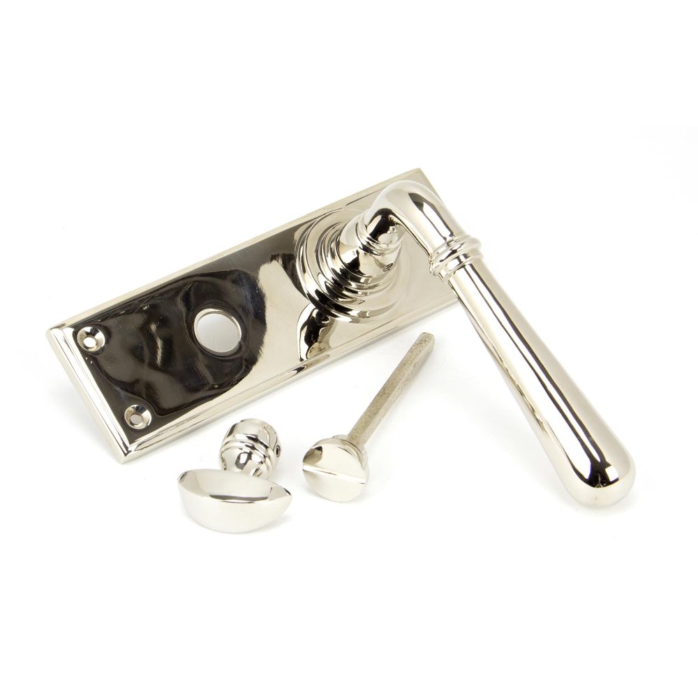 From The Anvil - Polished Nickel Newbury Lever Bathroom Set | Sku. 91430 | Trade Door Handles.