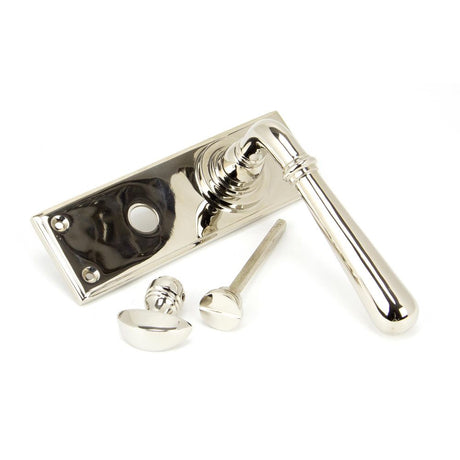 From The Anvil - Polished Nickel Newbury Lever Bathroom Set | Sku. 91430 | Trade Door Handles.