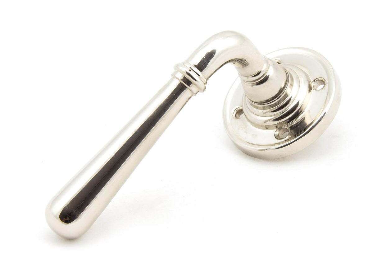 From The Anvil - Polished Nickel Newbury Lever on Rose Set | Sku. 91432 | Trade Door Handles.