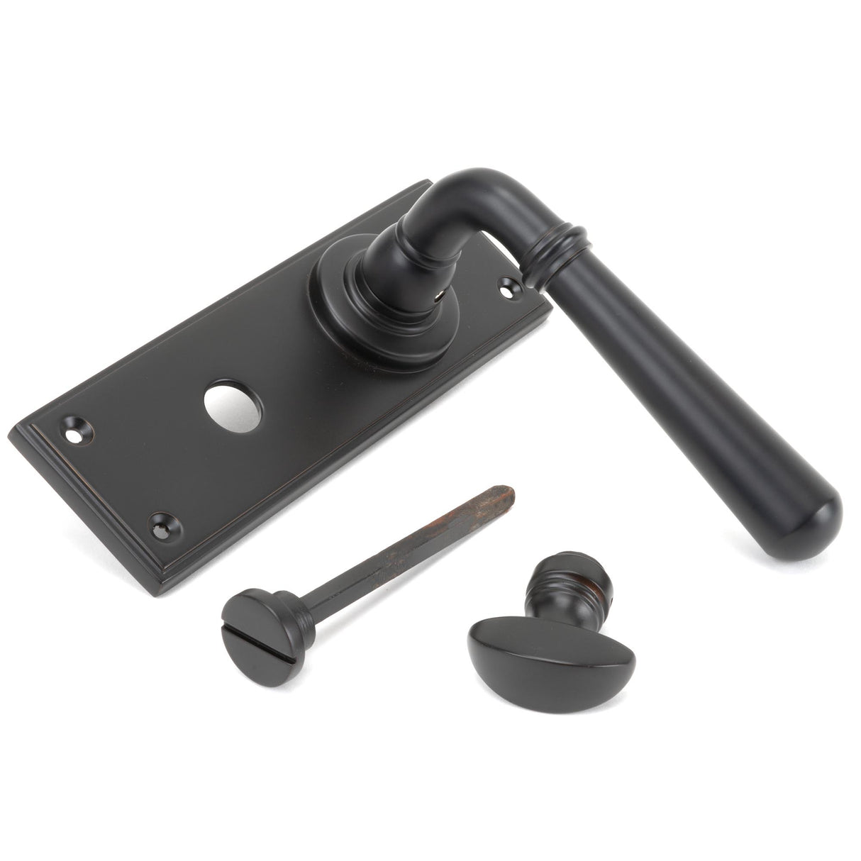 From The Anvil - Aged Bronze Newbury Lever Bathroom Set | Sku. 91437 | Trade Door Handles.