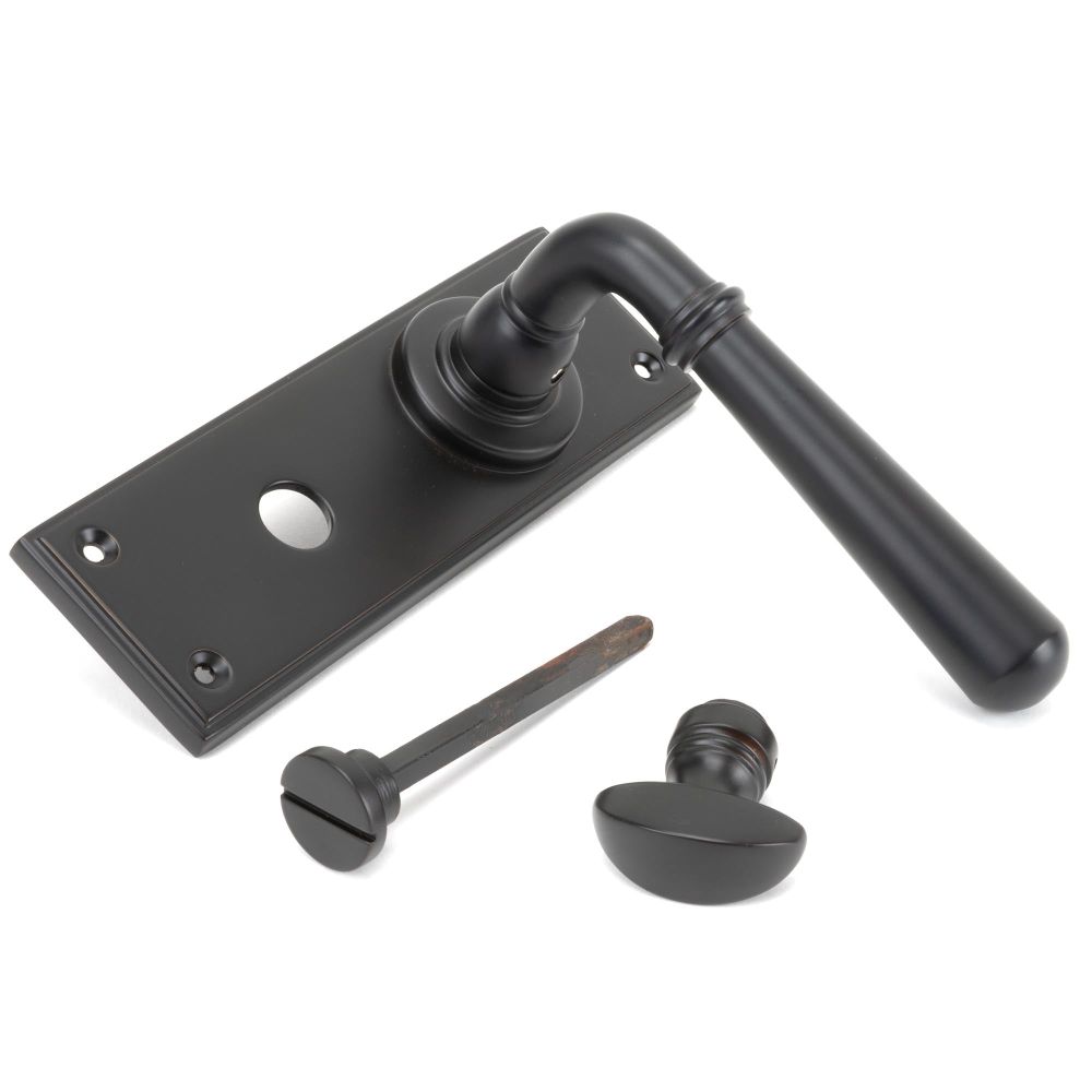 From The Anvil - Aged Bronze Newbury Lever Bathroom Set | Sku. 91437 | Trade Door Handles.