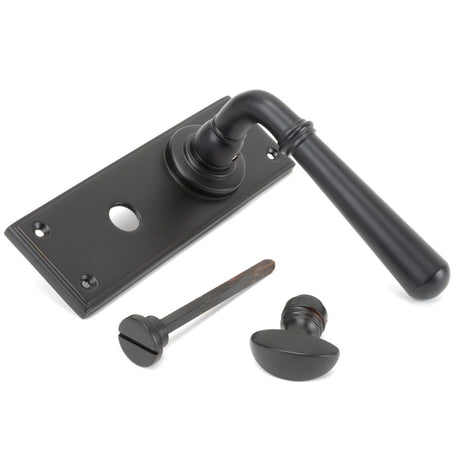 From The Anvil - Aged Bronze Newbury Lever Bathroom Set | Sku. 91437 | Trade Door Handles.