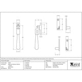 From The Anvil - Aged Bronze Night-Vent Locking Newbury Fastener | Sku. 91463 | Trade Door Handles.