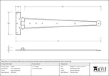 From The Anvil - External Beeswax 22" Penny End T Hinge (pair) | Sku. 91469 | Trade Door Handles.