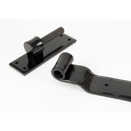 From The Anvil - Black 24" Hook & Band Hinge - Cranked (pair) | Sku. 91473 | Trade Door Handles.