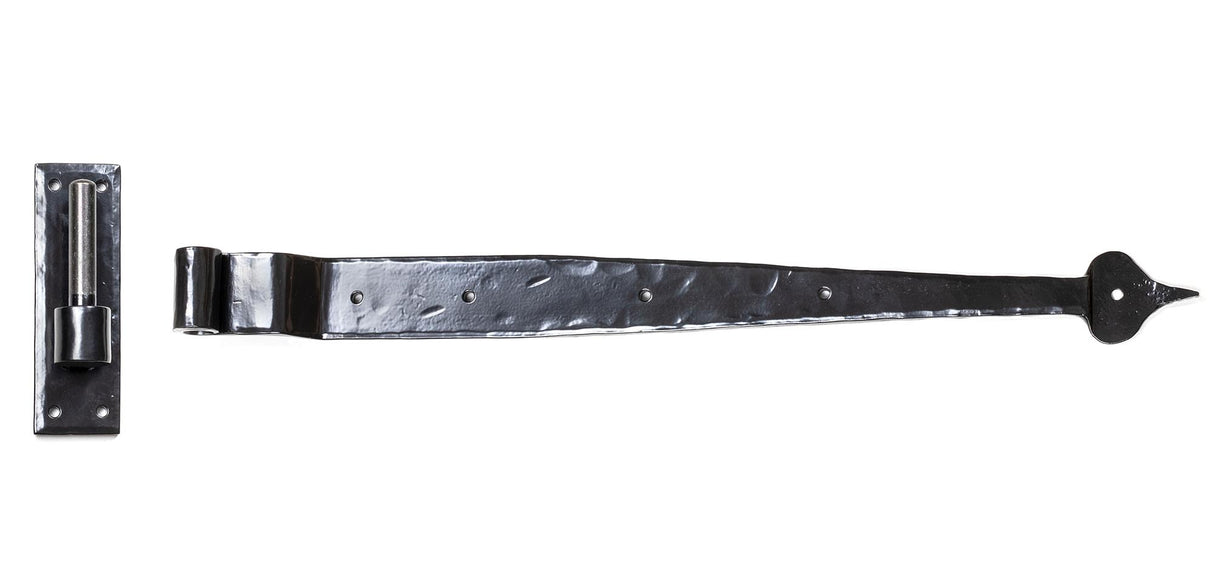 From The Anvil - Black 24" Hook & Band Hinge - Cranked (pair) | Sku. 91473 | Trade Door Handles.
