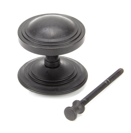 From The Anvil - External Beeswax Art Deco Centre Door Knob | Sku. 91486 | Trade Door Handles.