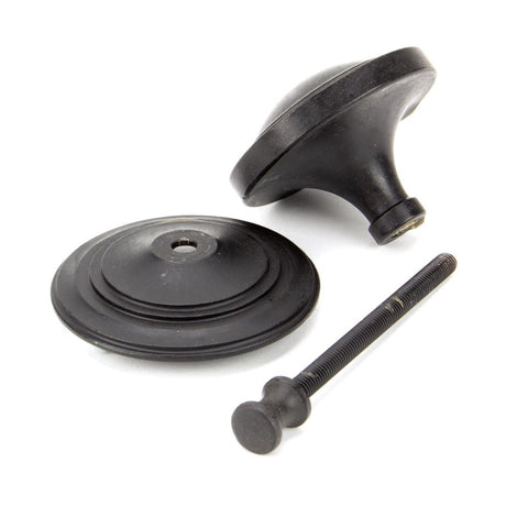 From The Anvil - External Beeswax Art Deco Centre Door Knob | Sku. 91486 | Trade Door Handles.