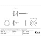 From The Anvil - External Beeswax Art Deco Centre Door Knob | Sku. 91486 | Trade Door Handles.