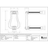 From The Anvil - External Beeswax Slimline Art Deco Door Knocker | Sku. 91491 | Trade Door Handles.