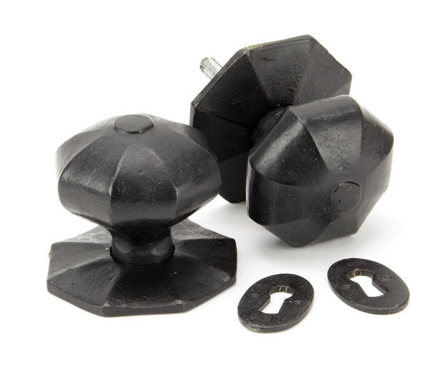 From The Anvil - External Beeswax Large Octagonal Mortice/Rim Knob Set | Sku. 91499 | Trade Door Handles.