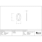 From The Anvil - External Beeswax Oval Euro Escutcheon | Sku. 91501 | Trade Door Handles.