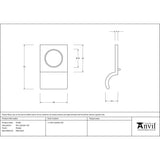 From The Anvil - Pewter Rim Cylinder Pull | Sku. 91509 | Trade Door Handles.