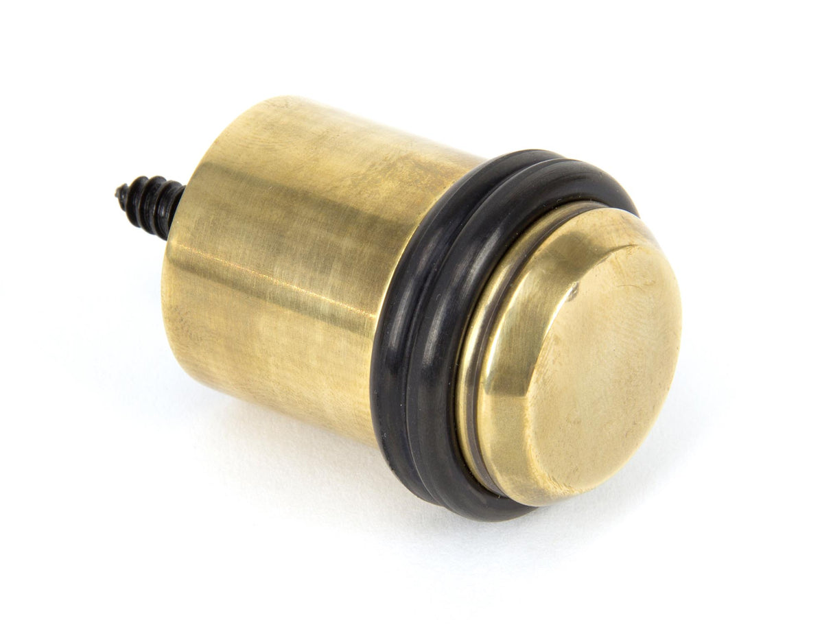 From The Anvil - Aged Brass Floor Mounted Door Stop | Sku. 91514 | Trade Door Handles.