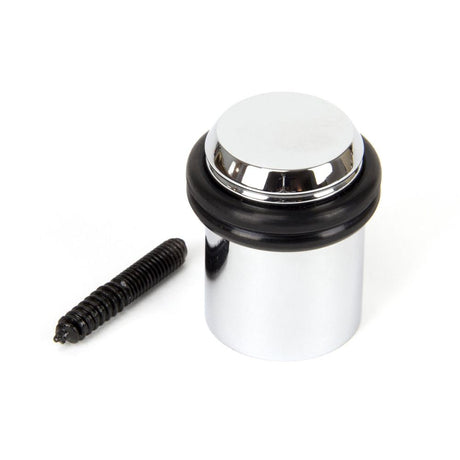 From The Anvil - Polished Chrome Floor Mounted Door Stop | Sku. 91515 | Trade Door Handles.