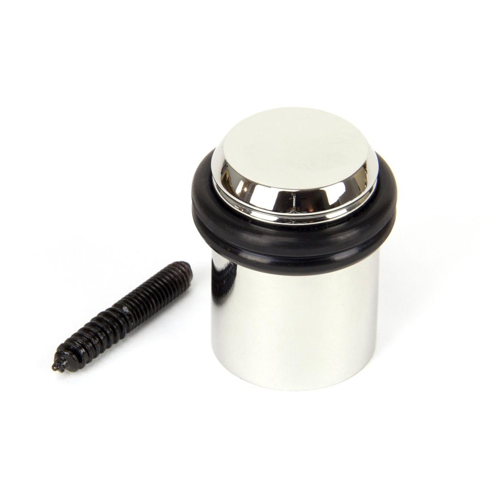From The Anvil - Polished Nickel Floor Mounted Door Stop | Sku. 91516 | Trade Door Handles.