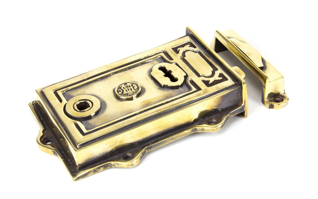 From The Anvil - Aged Brass Davenport Rim Lock | Sku. 91528 | Trade Door Handles.