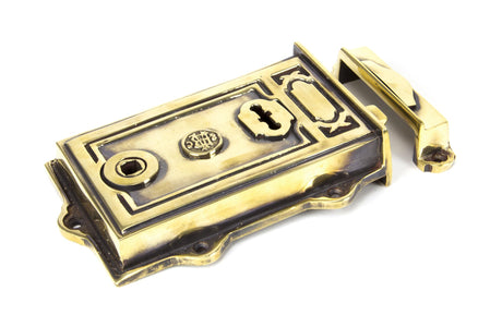 From The Anvil - Aged Brass Davenport Rim Lock | Sku. 91528 | Trade Door Handles.
