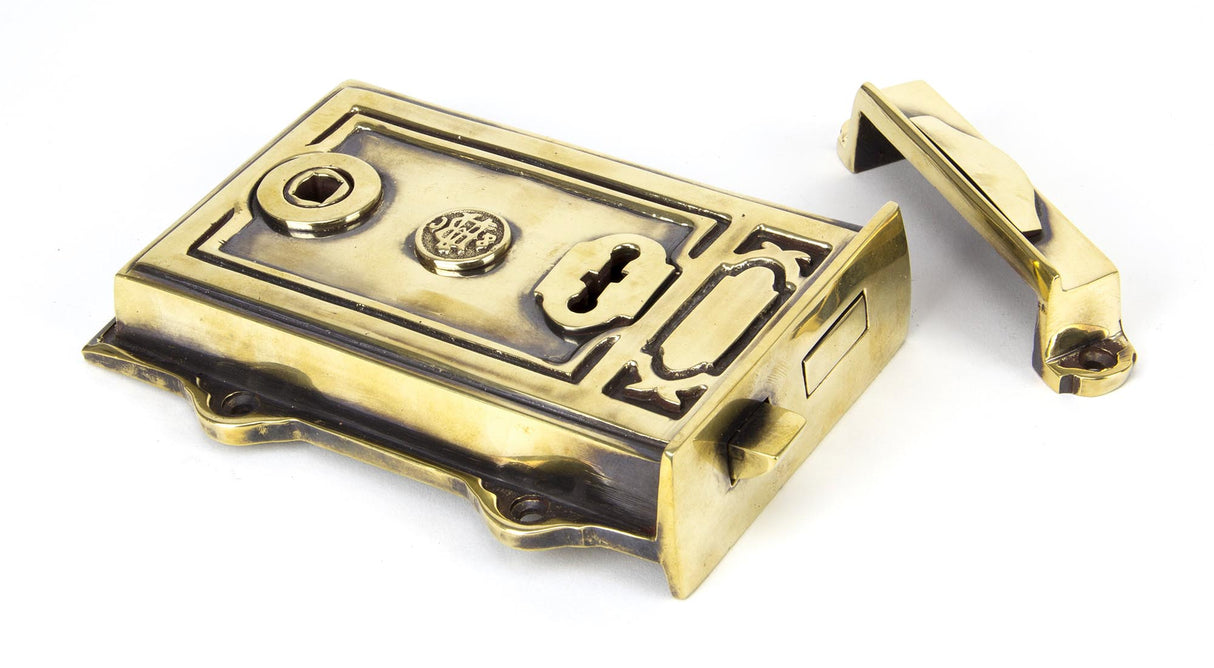 From The Anvil - Aged Brass Davenport Rim Lock | Sku. 91528 | Trade Door Handles.